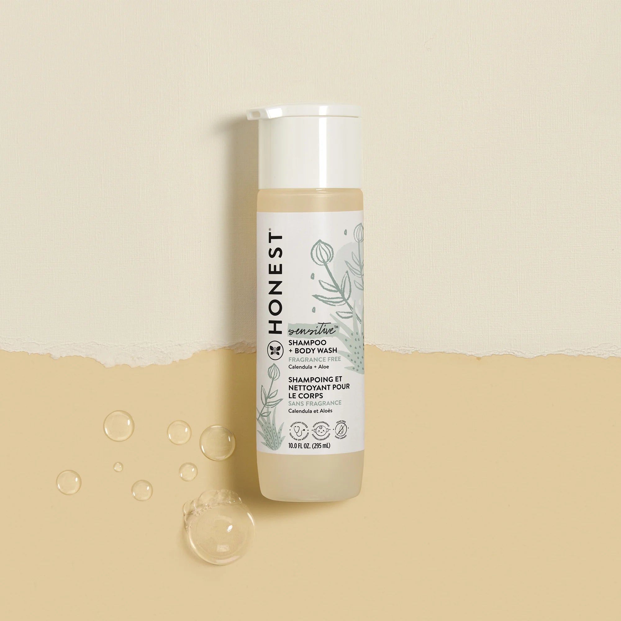 The  Company Sensitive 2-In-1 Shampoo and Body Wash, Fragrance Free, 10 Fl Oz