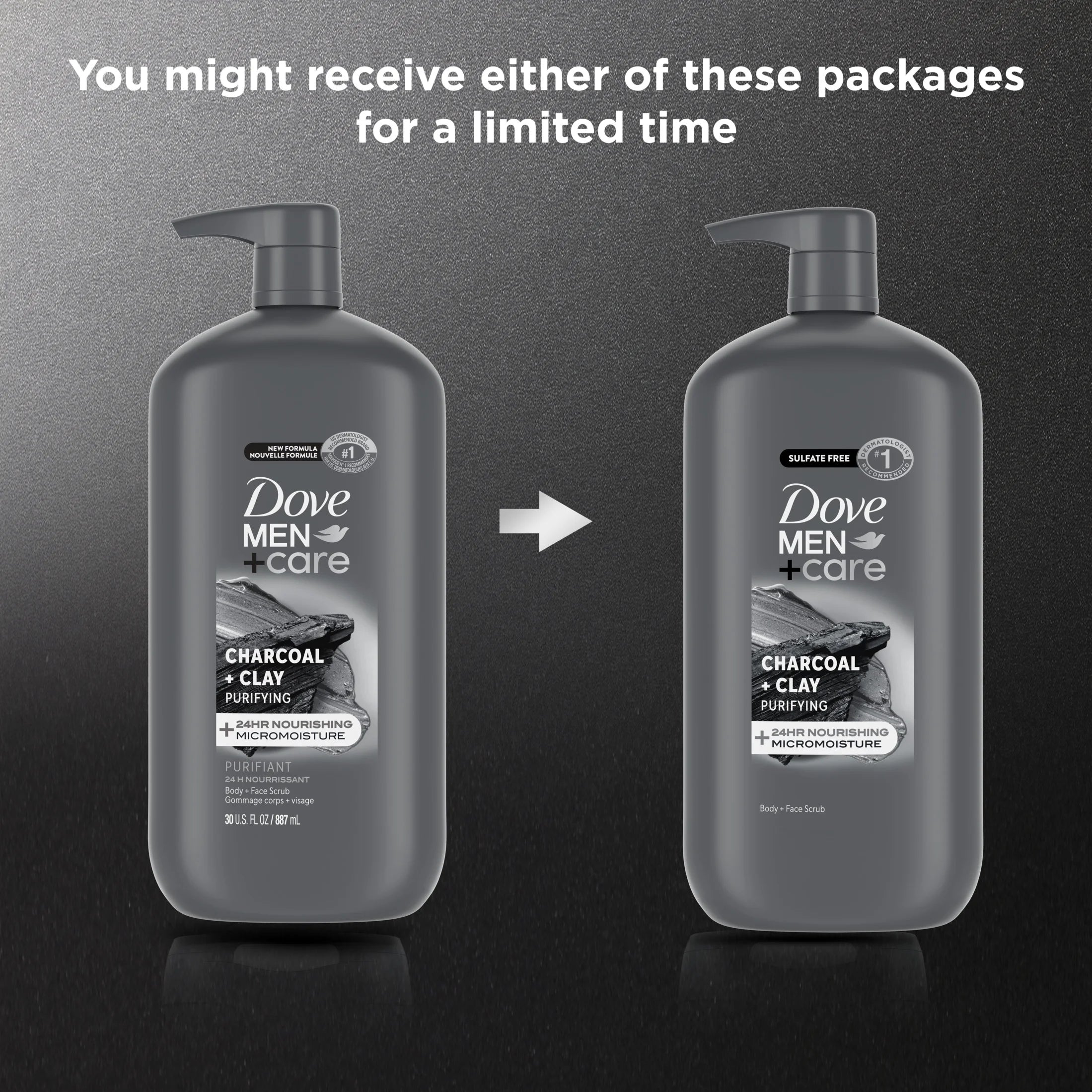 (4 Pack)  Elements Liquid Body Wash and Face Wash Charcoal + Clay Nourishing Cleanser, 30 Oz